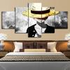 Animación de dibujos animados de cinco enlaces de alta definición personalizada Luffy tienda en casa estudio oficina decoración de tienda pintura en aerosol