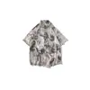 Camisa Casual de Manga Corta Tie-Dye Degradado de Marca de Moda Verano 2026 para Hombres y Mujeres, Corte Holgado de Seda Helada de Secado Rápido para Parejas