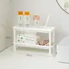 Mini Rack de Armazenamento de Plástico para Banheiro para Uso Doméstico, Organizador de Mesa para Cosméticos e Máscaras, Prateleira de Banheiro, Não Requer Furação