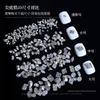 Celebridade da Internet Popular Joias de Nail Art Gelo Transparente Luxo Leve Cor Super Brilho Luz Diamante Apontado Zircônia Simples Amor Nail Art Zircônia
