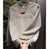 Sudadera para hombre con capa base de otoño e invierno, moda estilo coreano tie-dye, elegante y sofisticada, top de cuello redondo, camiseta de manga larga para hombre