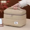 Bolsa de Maquiagem Transfronteiriça Portátil Grande Capacidade para o Dia a Dia Viagem Bolsa de Armazenamento de Cosméticos Feminina Toque de Luxo Necessaire Multifuncional