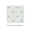 CTZS Espuma Floral Cuadrada Dorada Incrustada Papel Tapiz Geométrico en Relieve Pegatina de Pared Estilo Clásico de Lujo Autoadhesivo Anti-Moho Resistente al Aceite Para Lobby de Hotel Sala de Estar Pared de Fondo 70cmx70cm