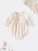 Mameluco para Bebé Primavera y Otoño Manga Larga Floral Estilo Pastoral Traje Enterizo Niña Dulce Traje para Gatear Regalo de Cumpleaños de 100 Días