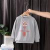 El club suministra directamente chalecos cálidos de terciopelo De para niños, camisetas de color limpio de moda de primavera y otoño para niños en nombre de uno