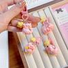 Llavero colgante de cerdito con estrellas lindas de dibujos animados, colgante para mochila de chica, joyería, regalos creativos, venta al por mayor