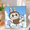 Pintura de Diamantes para Niños Kuromi Hecho a Mano DIY Pintura de Pegatinas de Diamantes Sanrio Pintura de Diamantes con Diamantes Completos 5D Tamaño Pequeño