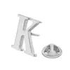 Broche de Aleación con Letra A-Z Insignia Pin en Inglés para Hombres y Mujeres Pin para Solapa de Traje Camisa Acero Inoxidable Moda Accesorio para Viajero