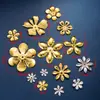 Estilo Antiguo Accesorios para Joyería DIY Pieza de Flor de Seis Pétalos de Metal Abanico de Boda Soporte de Flor de Hierro Material para Tocados de Novia Venta al por Mayor