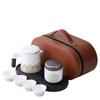 Juego de Té Kung Fu de Viaje Almacenamiento Portátil Viaje al Aire Libre Camping Taza Exprés Tetera para Té para Hogar Oficina