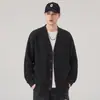 Sudadera Cardigan para Hombre 2026 Primavera y Otoño Nueva Chaqueta Pesada de Botones con Cuello en V Estilo Americano Chaqueta Pesada de Moda Venta al por Mayor