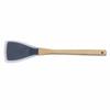 Cuchara de silicona de cabeza redonda, pala de silicona, utensilios de cocina de 9 piezas con mango de madera transparente, juego de utensilios de cocina