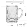 Com um copo de vidro copo de água personalidade fofa fresco bar pequena capacidade copo de cerveja caneca resistente ao calor sem tampa