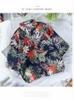 Coreia do Sul Vintage Folhas Abacaxi Floral Casal Camisa de manga curta Verão All-match Unisex Praia Seaside Camisa