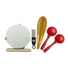 Juego de Instrumentos de Percusión para Educación Temprana Infantil: Maracas, Pandereta, Materiales Didácticos de Música para Jardín de Infantes, Baquetas Rítmicas, Rascador Metálico