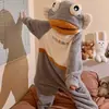 Pijama de una pieza 2026 para mujer, Felpa de coral, Engrosado, Otoño e Invierno, Lindo Totoro de dibujos animados, Con capucha, Se puede usar afuera, Suave