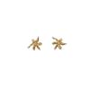 Pendientes de botón de flor irregular dorados con baño de plata 925 Estilo retro francés Minimalista Moda Lujo ligero Versátiles