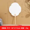 Abanico de laca DIY, abanico en blanco, abanico de laca estilo chino, abanico redondo en blanco, abanico hecho a mano, abanico de laca para publicidad