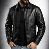 Otoño 2026 Transfronterizo Amazon 3D Moda Simple Chaqueta de Cuero Casual Versátil Cortavientos Transpirable Cárdigan Abrigo de Cuero
