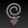Hip-Hop para Mujer Nunca Te Rindas Collar de Dos Colores Nunca Te Rindas Accesorios de Moda Geniales Joyería de Venta Caliente Transfronteriza