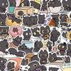 Uma variedade de adesivos de grafite de desenhos animados de gatos fofos adesivos decorativos para notebook, malas, DIY, à prova d'água, atacado