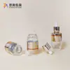 En stock 30ml 50ml Botella Gotero Líquido Esencia Aceite Esencial Botella de Vidrio Fondo Grueso Botella Gotero de Hombro