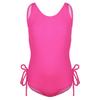 Nuevo Traje de Baño Infantil de Amazon Color Sólido Tallas Mediana y Grande Traje de Baño de una Pieza para Niños Traje de Baño para Niñas Europeas y Americanas