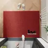 Tapete de Entrada Antiderrapante Vermelho Tapete para Porta Tapete de Seda Loop Novo Tapete de Porta Festivo para Entrada de Casa Ano Novo Entrada de Porta Cobra