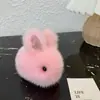 Mochila de Peluche de Conejo con Piel Sintética de Visón, Colgante de Peluche, Muñeco Pequeño de Conejo de Jade, Colgante para Llavero de Coche, Colgante de Conejo Mini