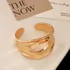 Pulsera Dorada Europea y Americana Brazalete para Mujer Brazalete Abierto Exagerado Anillo de Brazo Accesorios Anillo de Brazo Plateado Brillante Metal Adorno de Brazalete para Brazo