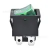 Kcd1 com Interruptor Basculante Verde Claro para Controle de Energia Tipo Navio Interruptor de Botão Duas Velocidades Ponto de Cobre 3A250