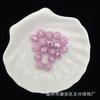 Cuentas Sueltas Redondas de ABS Perlado Doble Cara Color Rosa de 6-10mm para Joyería DIY Accesorios Cuentas para Pulsera Pegamento Crema
