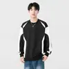 2025 Nova Primavera e Outono Masculino Casual Solto Estilo Coreano Moda Estudante Casual Gola Redonda Pulôver Moletom