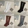 Meias de Cano Alto Maillard Marrom de Bezerro para Mulheres, Meias Brancas Largas com Renda, Meias até a Coxa para Meninas, Meias de Cano Médio