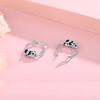 Cao Shi TikTok en vivo recomienda aretes pequeños de moda ins lindos aretes de panda epoxi aretes de animales de dibujos animados