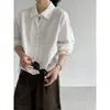 Camisa Feminina Outono Jiangzuo Coreana Irmã Estilo Dinheiro Antigo Manga Longa Gola Lapela de Botão Único com Barra Ajustável 77201
