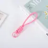 5 Nuevos Llaveros Trenzados de Color Bloqueado Cordón para Teléfono Cuerda Trenzada Corta Creativa Anillo para Llaves Cuerda Colgante Desmontable Anti-Pérdida