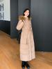 Estilo Nuevo Invierno 2026 Abrigo Largo de Algodón para Mujer, Chaqueta Gruesa de Algodón por Encima de la Rodilla, Moda Abrigo de Algodón con Capucha Ajustable a la Cintura, Ropa de Abrigo de Moda