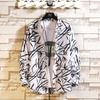 Camisa de manga larga para hombre, nueva camisa de primavera, estilo Hong Kong, moda juvenil, informal, con solapa suelta y estampado