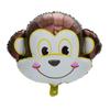 Todos os tipos de balão de filme de alumínio com cabeça de animal de desenho animado leão Tigre veado vaca e outras cabeças de animal balão atacado