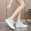 [Personalizado] Zapatos Casuales de Tela Nuevos R618 para Mujer Verano 2023 Suela Gruesa Transpirable Trbottomy Zapatos Blancos para Aumentar Altura para Estudiantes