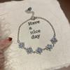 Pulsera Ajustable de Diamante Ovalado de Zirconia Chapada en Oro Real de Lujo Ligero Pulsera de Moda de Alto Sentido Pulsera Comodín para el Día a Día
