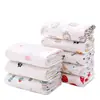 Al por mayor Colcha de Gasa de Seis Capas para Niños Estampada 110*110cm Manta de Aire Acondicionado para Niños Toalla de Baño de Algodón Gasa de Algodón