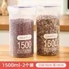 Frascos de Plástico Sellados para Granos, Almacenamiento de Cocina, Contenedores Transparentes, Cajas para Snacks, Alimentos Secos y Frascos para Almacenar Té