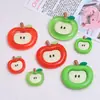 Brinquedos de Comida de Maçã Desenho Animado Fofo Feito à Mão Acessórios DIY Cola de Creme Resina Peças Pequenas Fivela de Sapato Crocs Materiais