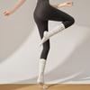 Calcetines de Yoga Antideslizantes para Otoño e Invierno, Calcetines Deportivos Largos de Pilates, Calcetines Apilables hasta la Pantorrilla, Combinados con Pantalones de Tiburón, Algodón Puro para Mujer
