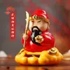 Gato de la Suerte Solar Nuevo Transfronterizo Guan Yu Oscilante Fortuna Auspiciosa Decoración para el Hogar y la Oficina Adornos para el Coche Venta al por Mayor