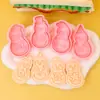Serie Navideña Moldes para Galletas Pingüino Navideño Dibujos Animados 3D Moldes para Galletas Arcilla DIY Galletas Impresión Artificial
