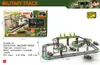 Carrinho de Trilho Elétrico de Montagem de Engenharia Vendido Quente Transfronteiriço Trem de Dinossauro de Bombeiros Urbanos Trilha Brinquedos para Meninos e Meninas