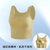 Ropa interior de belleza de verano sin marcas con copa fija en la espalda para mujer, top deportivo tipo tubo con tirantes expuestos, almohadilla para el pecho con cordón umbilical expuesto, chaleco